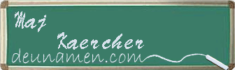 Maj Kaercher Visitenkarte